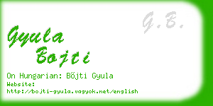 gyula bojti business card
