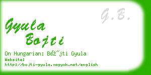 gyula bojti business card